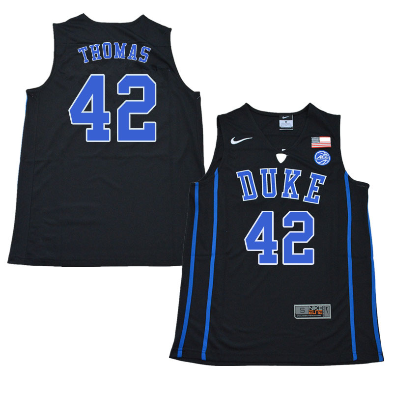 Duke Blue Devils #42 Lance Thomas College Basketball Jerseys Sale-Black